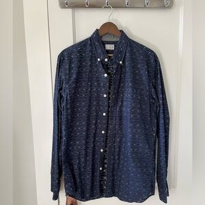 Men’s J. Crew Navy Woven Button Down (M)
